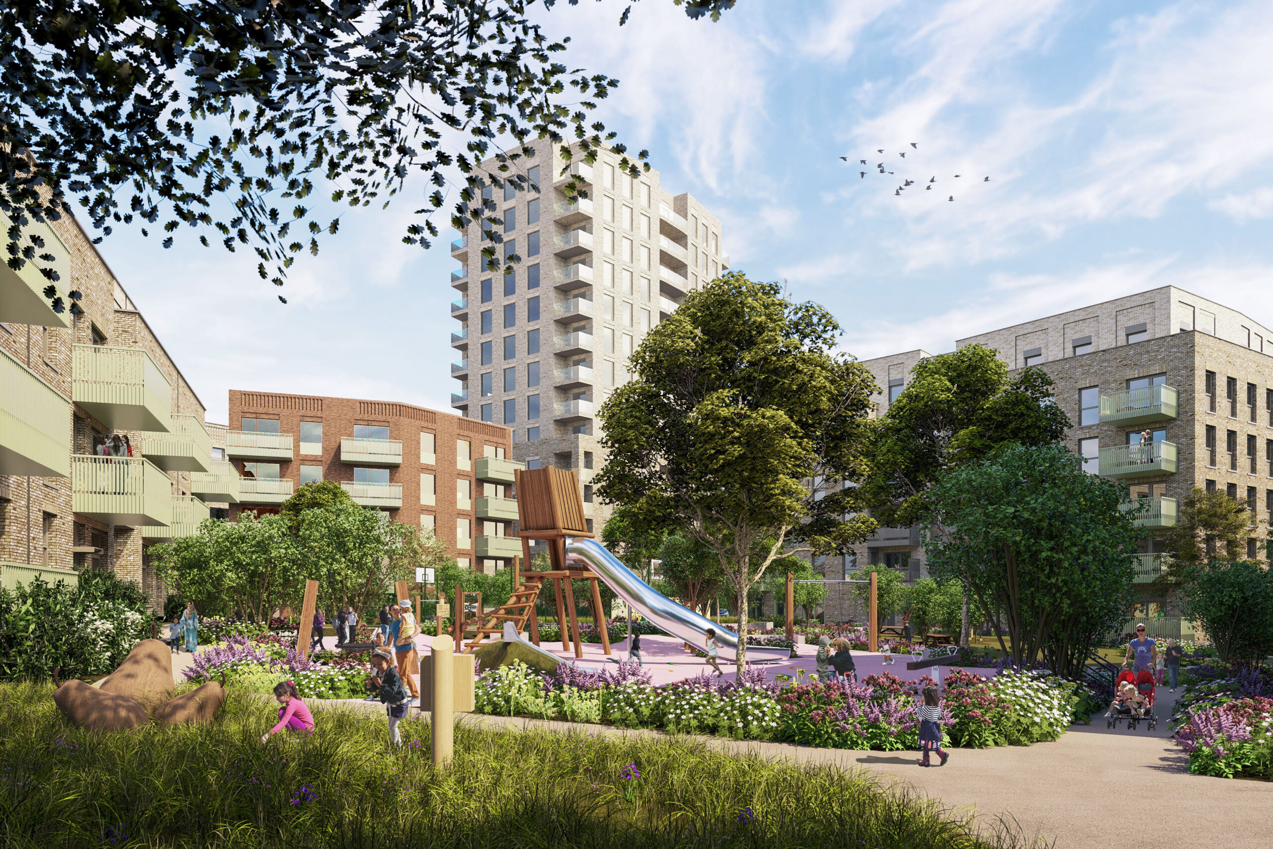 Regina Road central green heart